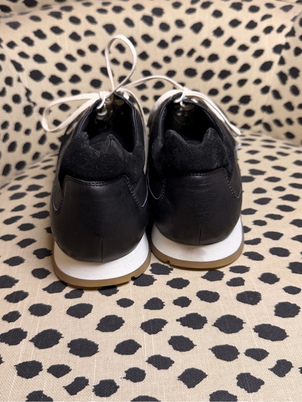 Paul Smith Black Leather & Suede Men's Sneakers with Cream Laces - Picture 5 of 6